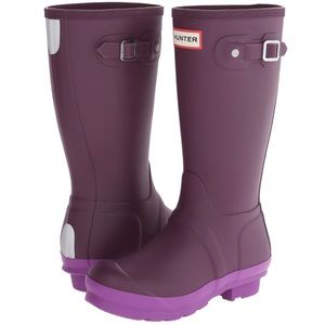 HUNTER Original Contrast Rain Boots Purple plum 7