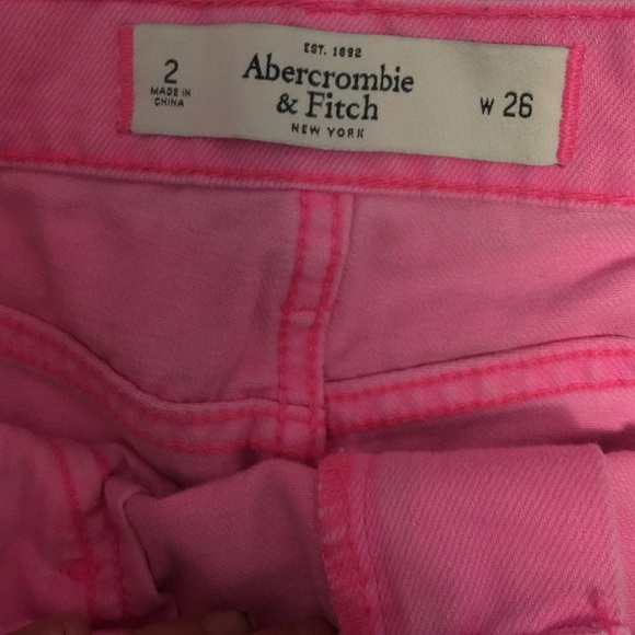 Abrecombie and fitche Neon pink high waiste shorts - Picture 3 of 4