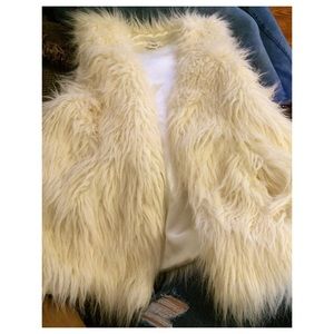 White Cato fur vest