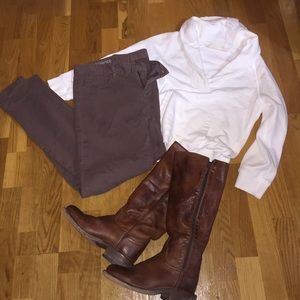 J Crew Brown Stretch ToothPick Skinny Jeans 32