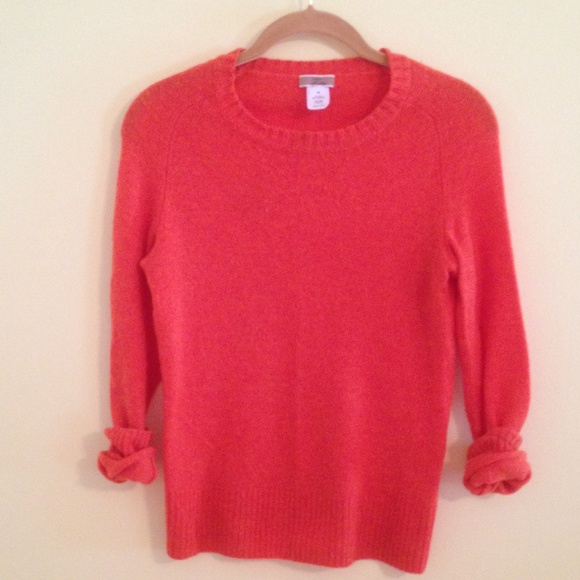 J. Crew Orange Crew Neck - Cashmere Blend