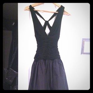 BCBG Max Azria black knit dress acetate blend