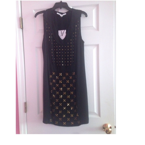 DVF black dress