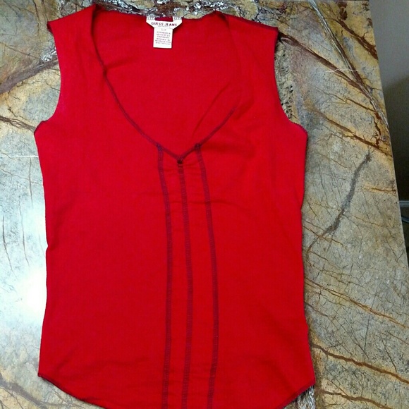 Red tank top by Guess