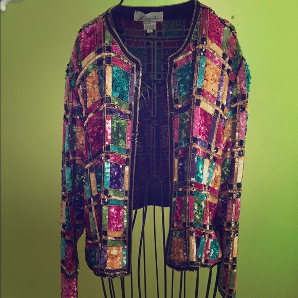 100% Silk Sequin BLAZER!!!