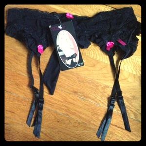 Lace Garter Belt - Black