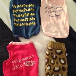 4 x-small dog shirts