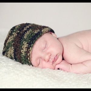 Bulk Set of 10 Camo Handmade Baby Hats to Resell