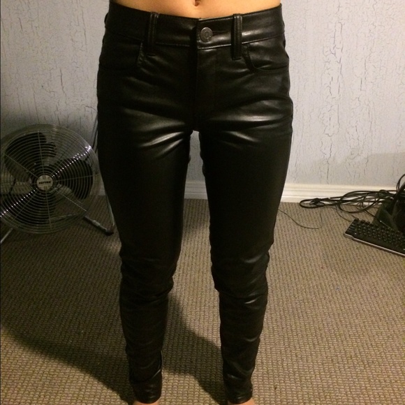 American Eagle Leather high-rise Pants
