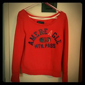 Red sweat shirt