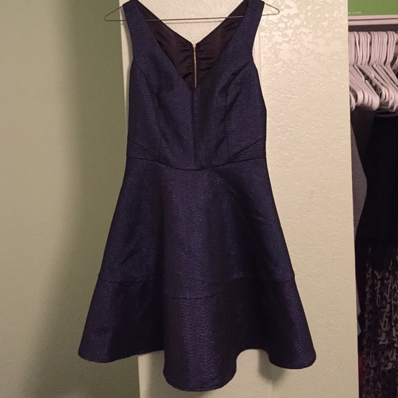 Navy blue dress.