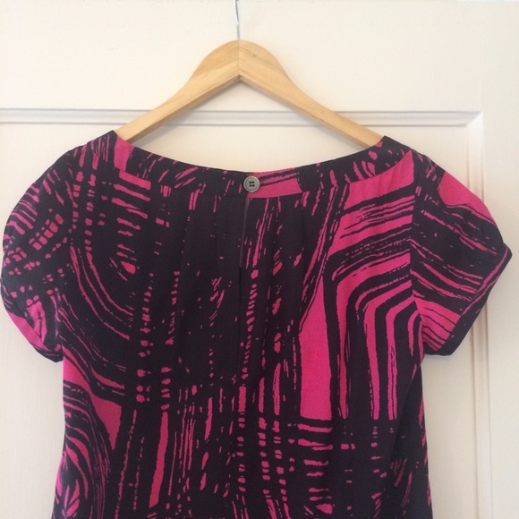 Valette Tops - Graphic print silk top Valette Tops - Graphic print silk top