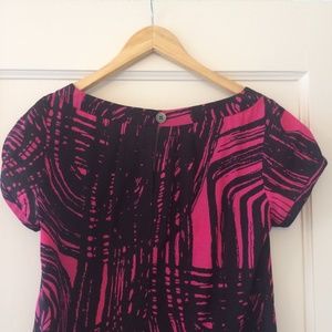 Valette Tops - Graphic print silk top Valette Tops - Graphic print silk top