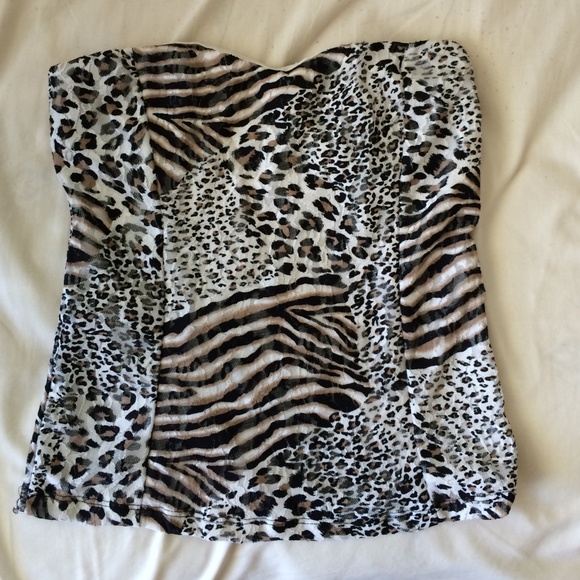Strapless crop top