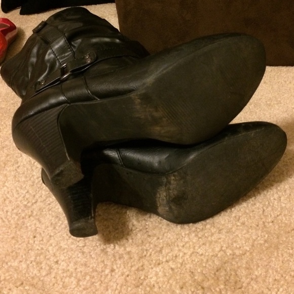 Black boots with sweater cuff - Picture 3 of 4