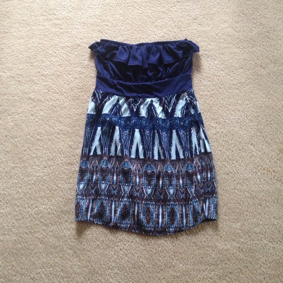 navy dress with design