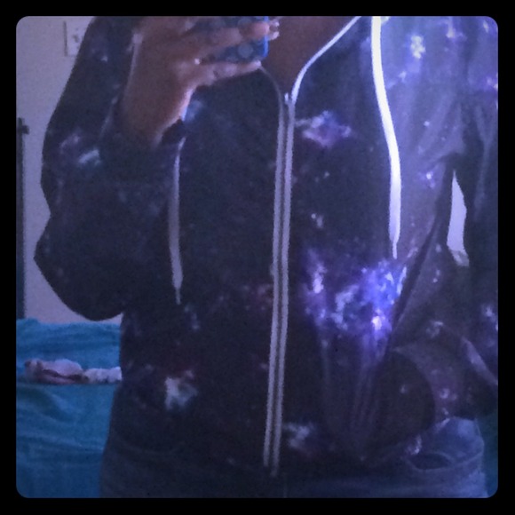 Galaxy print jacket.