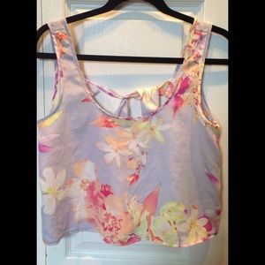 Cropped floral print swing tank !!RESERVED!!