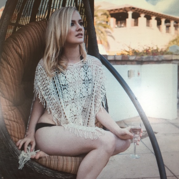 Adoire  Tops - 100% cotton lace poncho