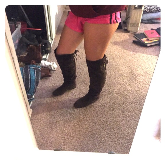 OVER THE KNEE BROWN BOOTS