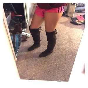 OVER THE KNEE BROWN BOOTS
