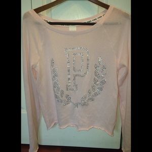 VS pink rhinestoned sweater