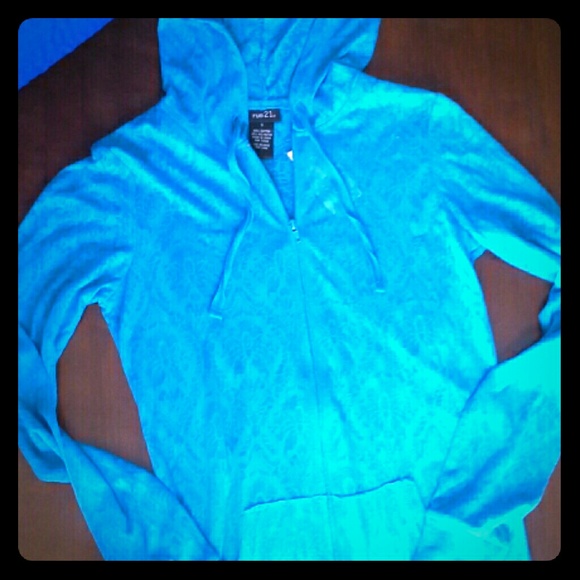 Blue hoodie. Great swim cover-up