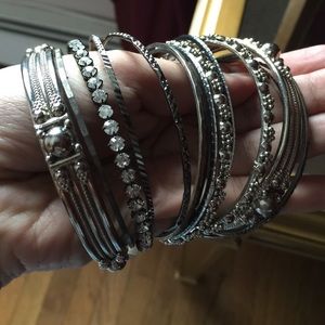 Bangles bracelets silver