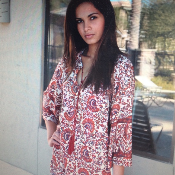 Printed cotton tunic