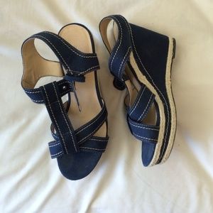 Navy blue wedges