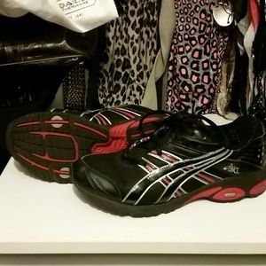 Asic Black and Red Gel-Frantic Sneakers