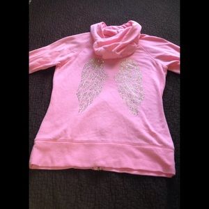 Victoria's Secret zip up bubblegum pink hoodie