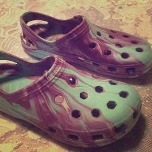 Tye-dye Crocs