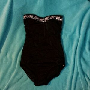 Black Strapless Swimsuit