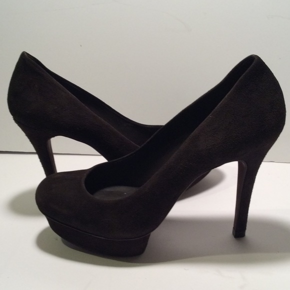 Tory Burch brown suede Platform pumps