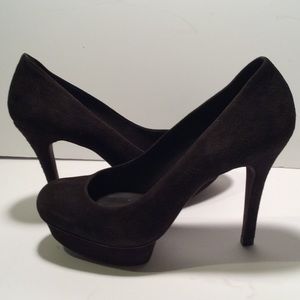 Tory Burch brown suede Platform pumps