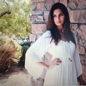 White cotton gauze dress