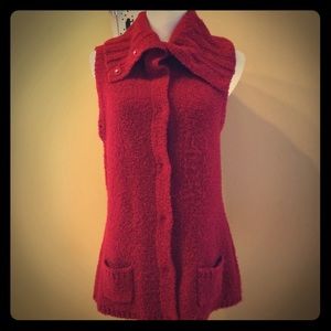Fabulous red sweater vest. Like new.