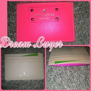 Pink kate spade card case