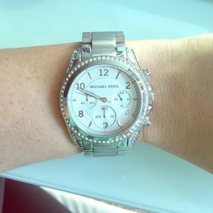 Authentic silver Michael Kors watch