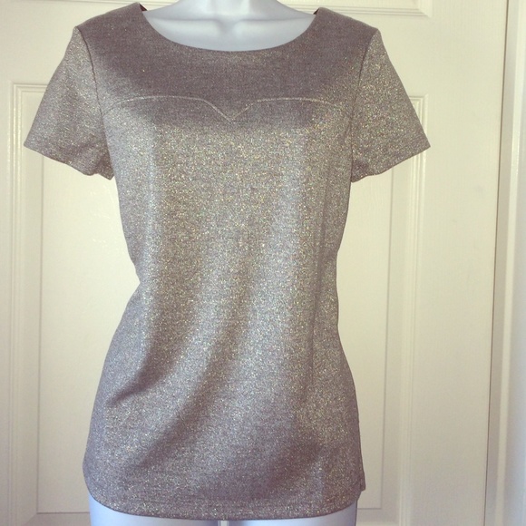Trouve Tops - Shimmery silver top