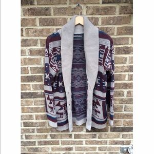 oversized button down sweater