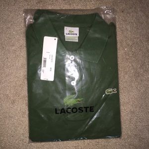 Mens LACOSTE POLO SHIRT GREEN SIZE 3 XS NWT!