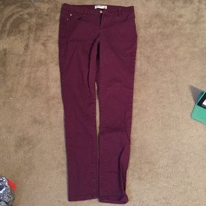 Maroon Skinny jeans