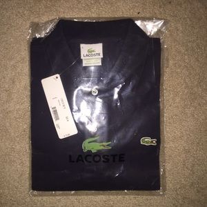 LACOSTE POLO SHIRT NAVY BLUE SIZE MEDIUM 5 NWT