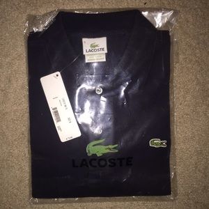 LACOSTE POLO NAVY BLUE SHIRT SIZE 5 MEDIUM NWT