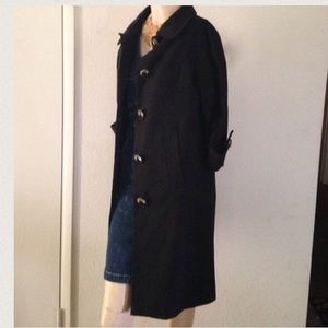 NEW VERTIGO Paris Black Trench Coat Knee Length S