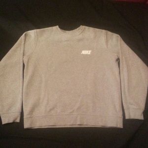 Nike grey and white sweatshirt