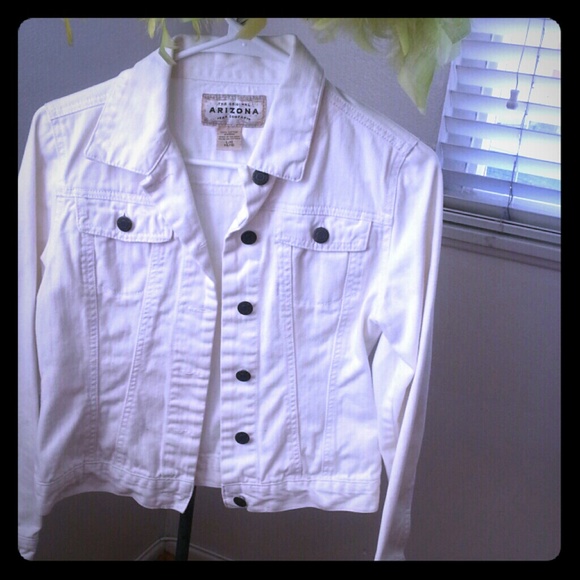 White Jean jacket (kids size 12-14)