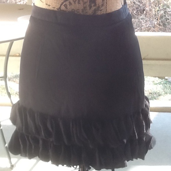 Nwt Black chiffon mini skirt